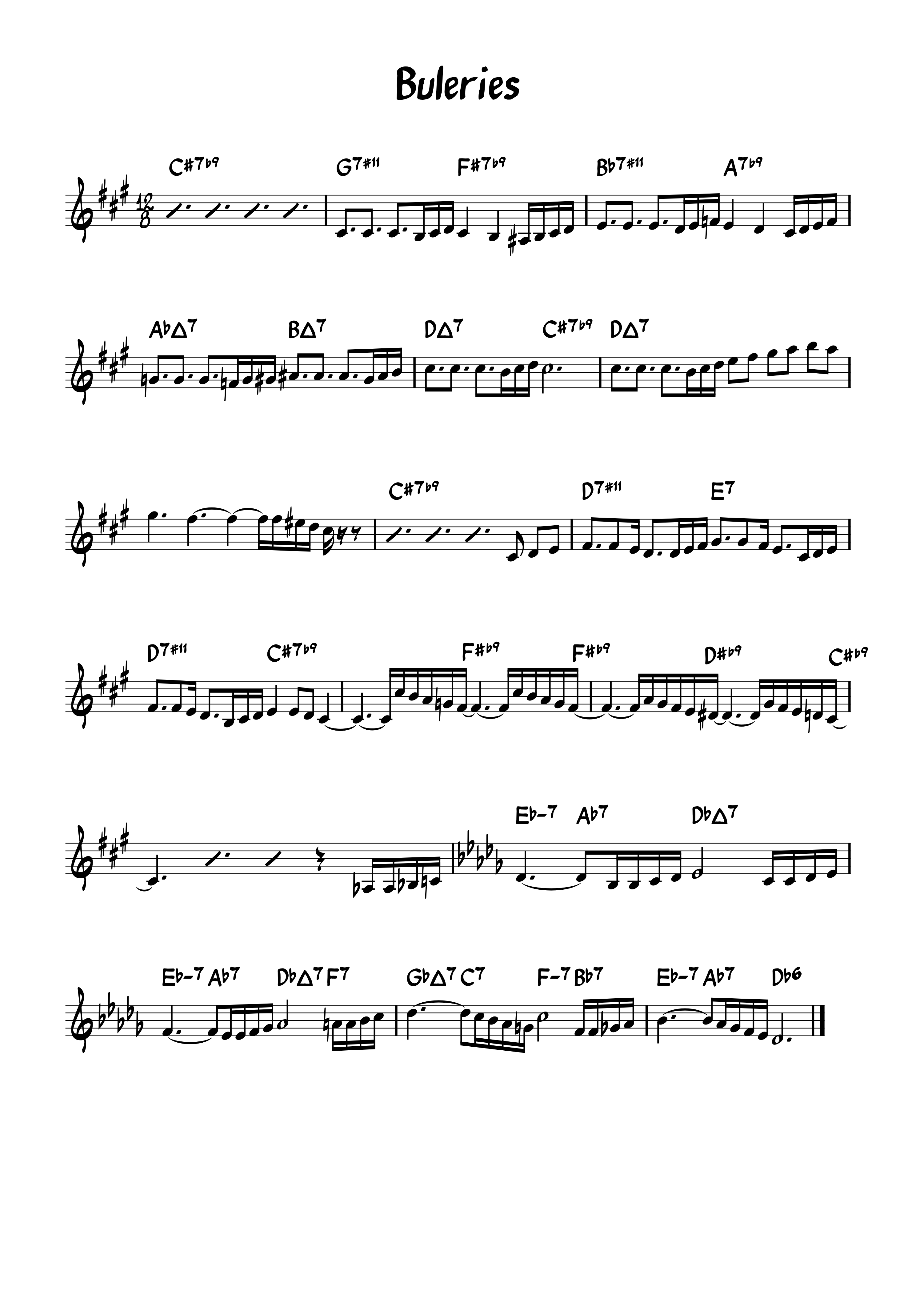partitura de buleries