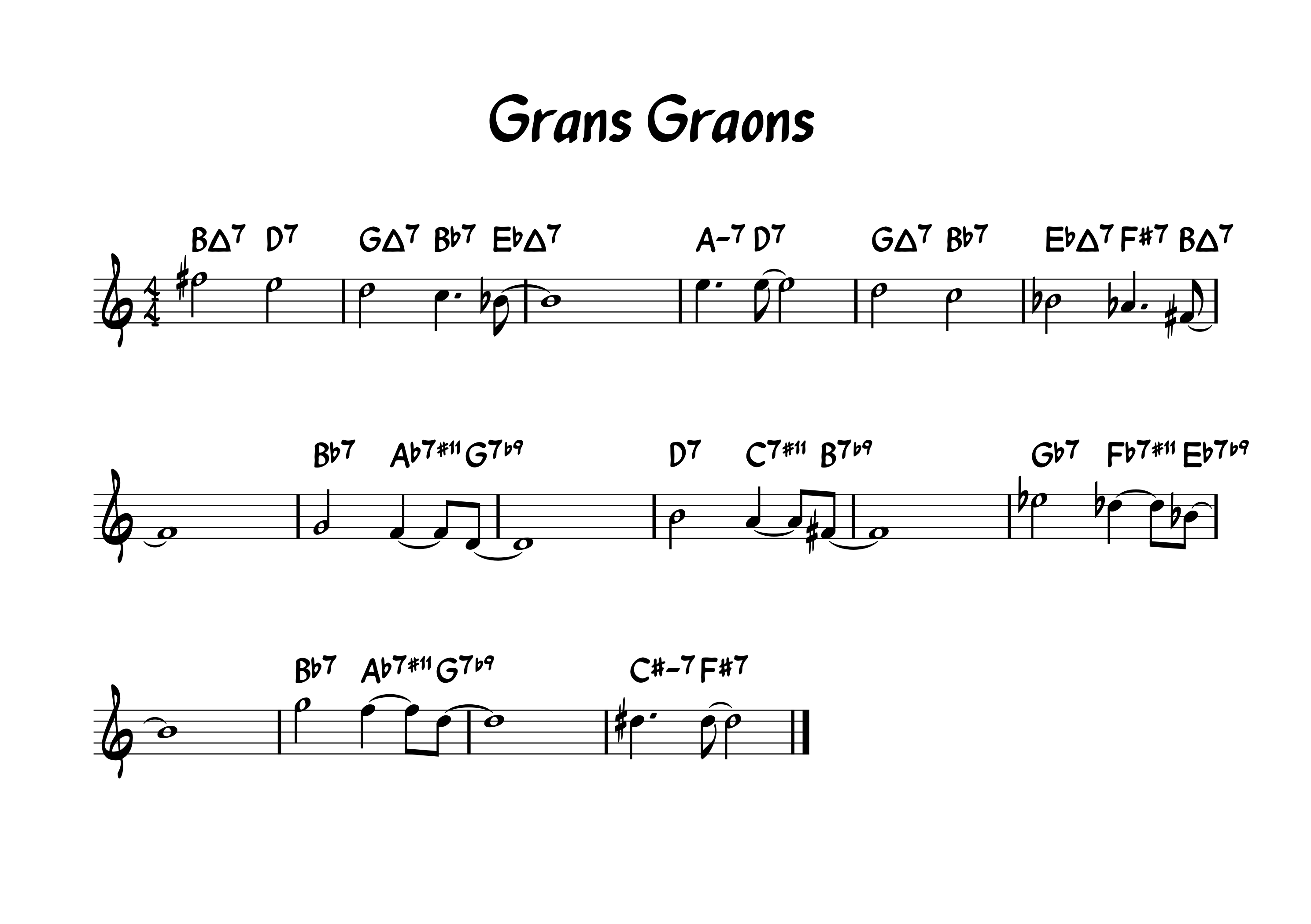 partitura de grans graons