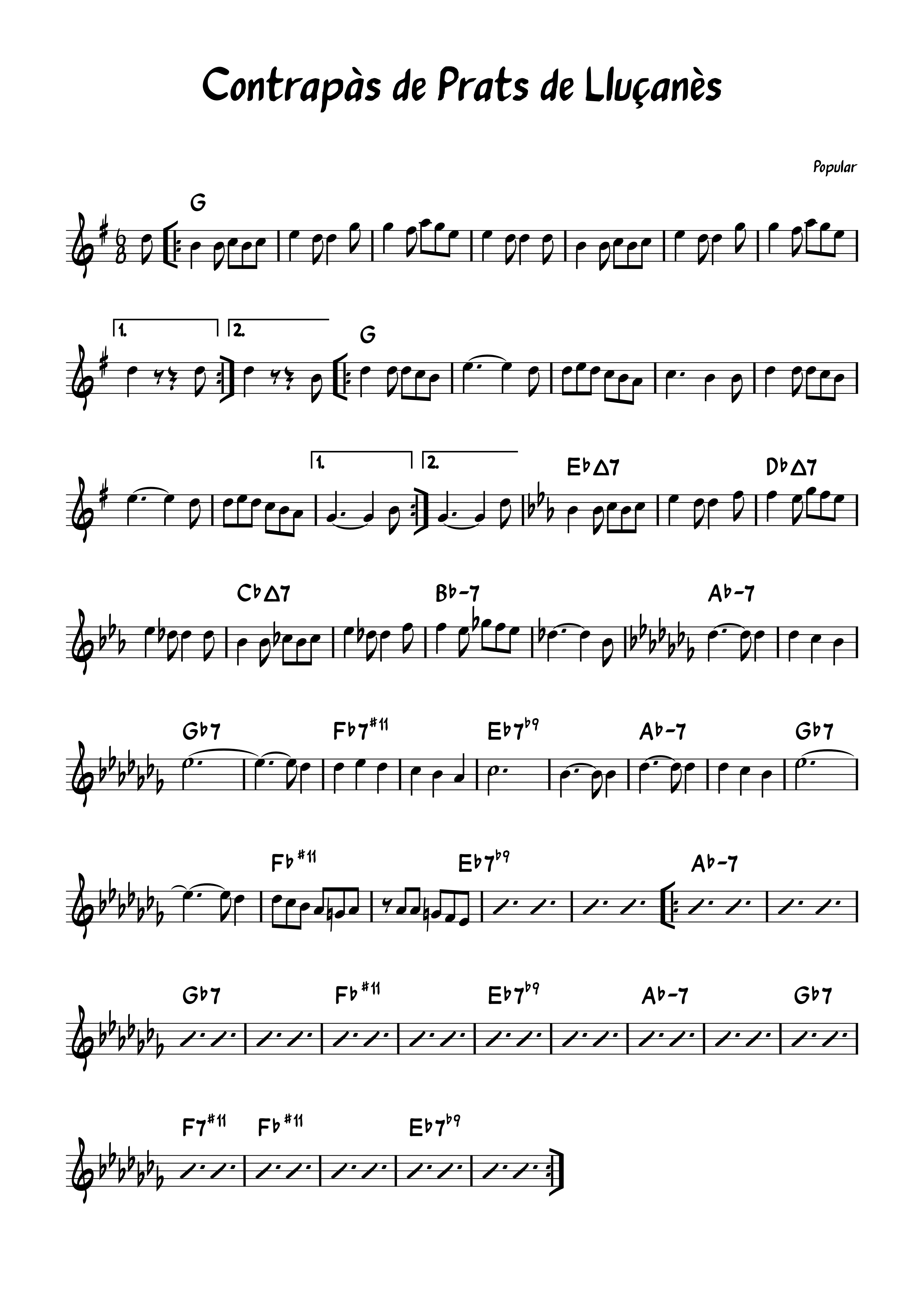 Partitura del Contrapàs de Prats de Lluçanès